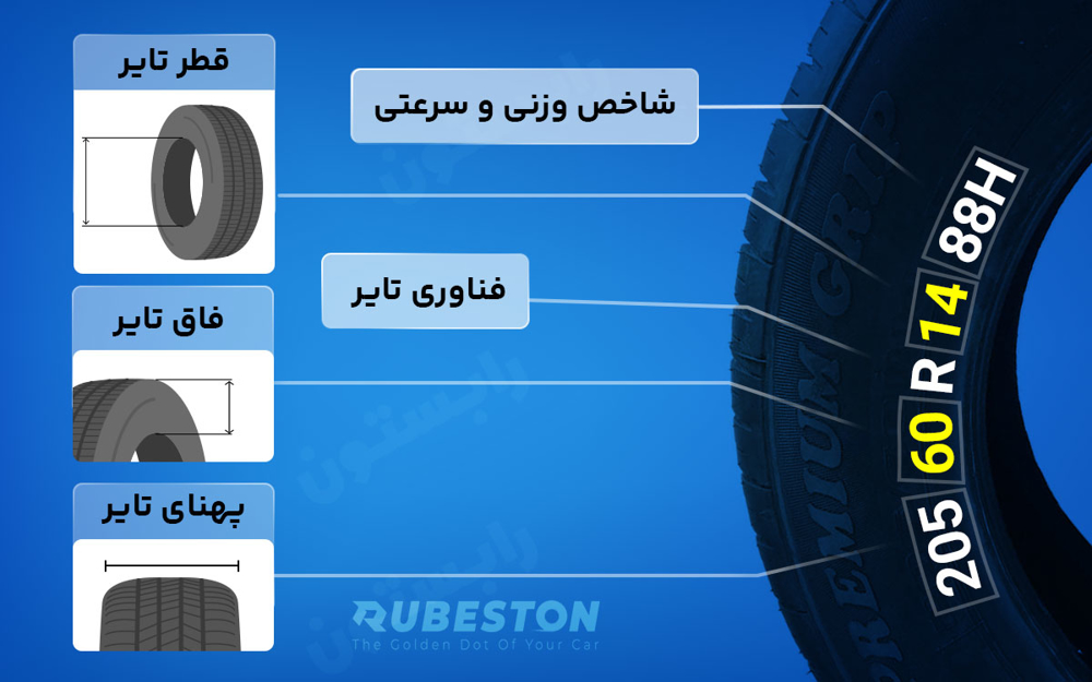  لاستیک بارز تایر 205/60R14